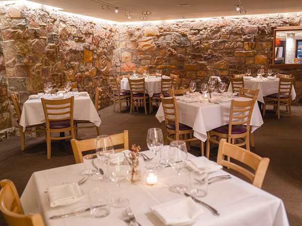 Stone Walled Dining Room
